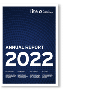 Deckblatt des Tiba Geschäftsberichts 2022